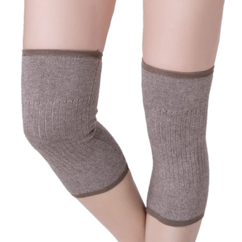 1 Pair Unisex Winter Cashmere Knee Warmer Stretchy Knit Knee Brace Arthritis Knee Wrap Pad Support Band Cold Knee Sleeve for Women Men Yoga Dancing & Other Sports, Arthritis Knee Joint Pain Relief